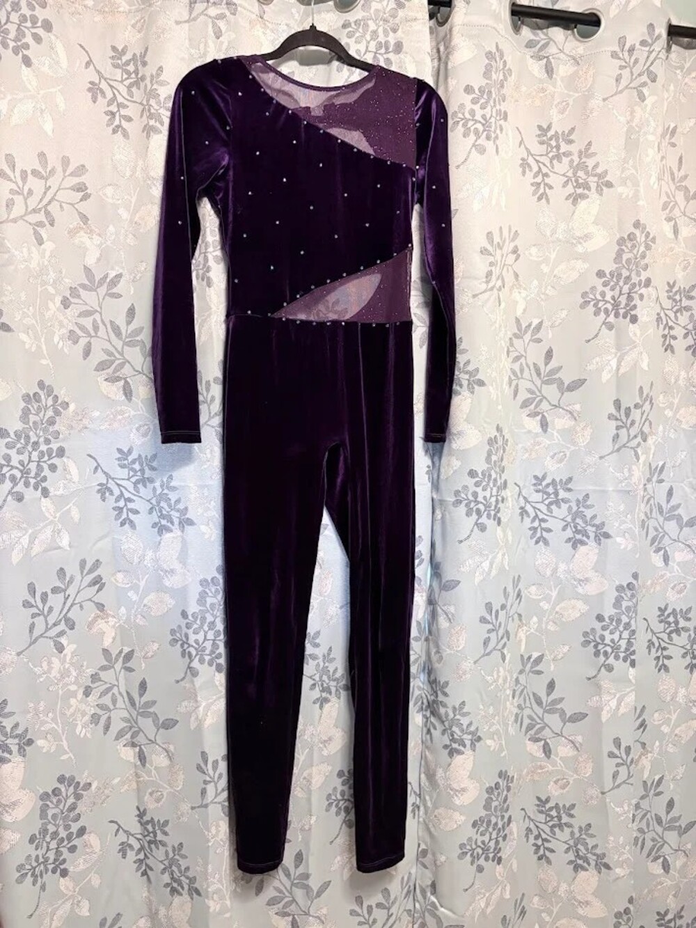 Dance Costume - Adult Medium - Jazz/Acro/Contemporary Long Sleeve Unitard, Purpl